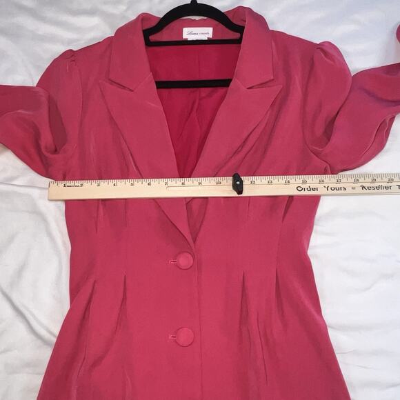 Lovers And Friends City Blazer Dress Size XS Magenta Hot Pink Mini Sexy Retro - Picture 5 of 14